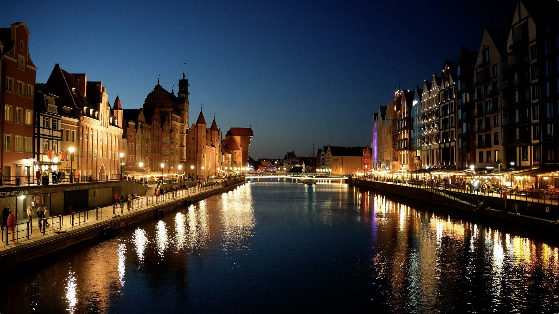 Amsterdam canal at night